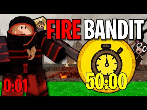 Speedrunning 99 Nights in The Forest with the FIRE BANDIT Class!