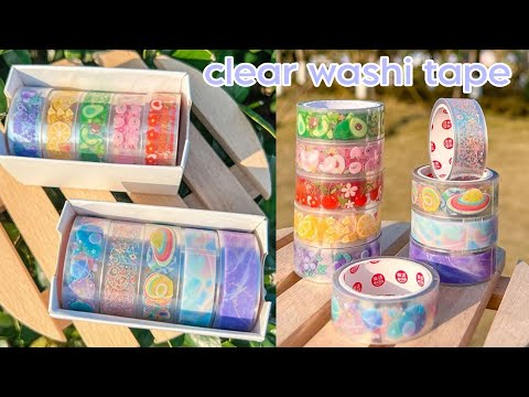 Fruit 🍓 and butterfly 🦋 clear washi tape | transparent washi tape #youtube  @wafiyaartcrafts9819 