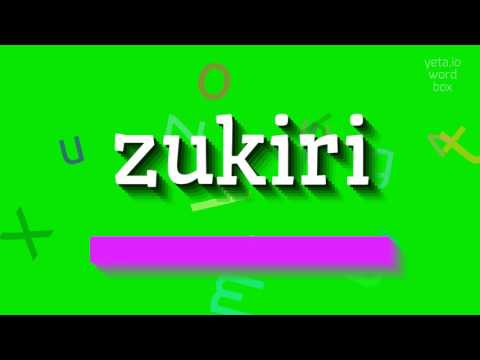 ZUKIRI - HOW TO PRONOUNCE IT? #zukiri