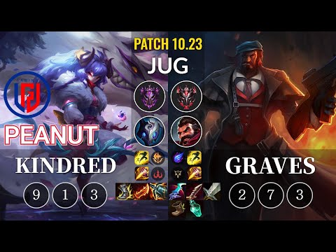 LGD Peanut Kindred vs Graves Jungle - KR Patch 10.23