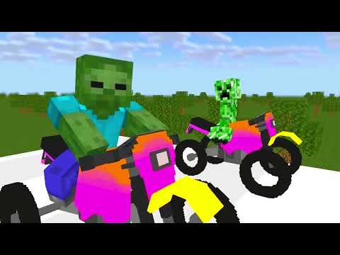 Monster School : QUAD BIKE SPEED RACE CHALLENGE - minecraft challenge