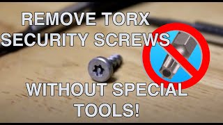 Remove Torx Security Screws WITHOUT special tools! Can help open/disassemble Playstation, Xbox, more