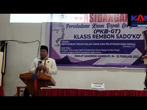 Ini yang Di sampaikan Waketum PKBGT Welem Sambolangi, SE  Di Persidangan III klasis Rembon Sado' ko.