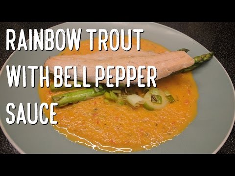 Pan-Fried Rainbow Trout with Red Pepper Sauce