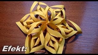 Ozdoby świąteczne - Jak zrobić gwiazdę z papieru - Wikd102