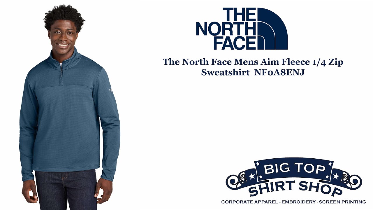 The North Face Mens Aim Fleece 1/4 Zip Sweatshirt NF0A8ENJ