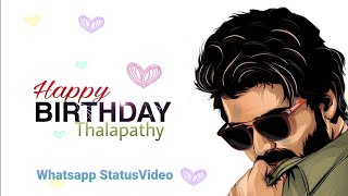 #vijay #thalapathy Vijay Birthday whatsapp status | Happy Birthday Thalapathy Status video