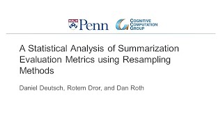 TACL/EMNLP 2021: A Statistical Analysis of Summarization Evaluation Metrics Using Resampling Methods