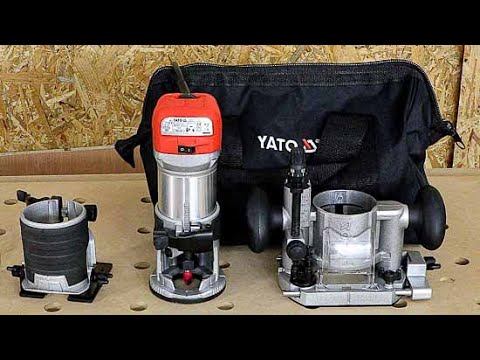 Фрезер ручной YATO 710 Вт по кромке ламинатов, цанга 6/8 мм, наклон 45° Фрезер ручной YATO 710 Вт по кромке ламинатов, цанга 6/8 мм, наклон 45°