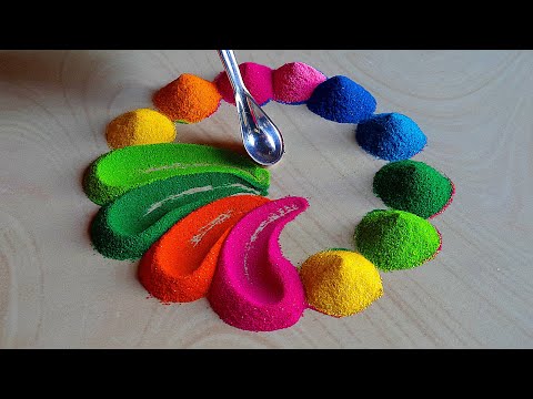#1505 very satisfying & relaxing sand video | navratri rangoli designs | diwali rangoli
