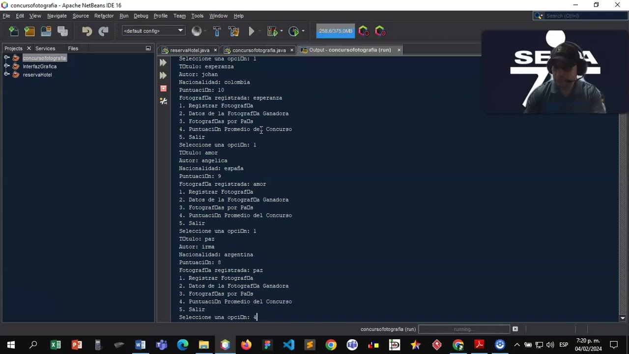 Laboratorio concursofotografia “Programación con el lenguaje JAVA”