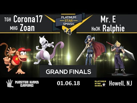 Platinum Star Smash 4 - MHG | Zoan + TGH | Corona17 vs Mr. E + Ho3K | Ralphie - Grand Finals