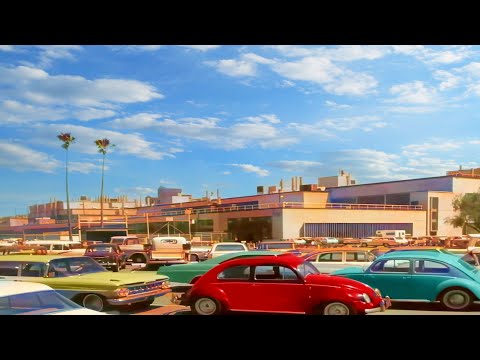 Los Angeles 1966 in color [60fps, Remastered] w/sound design added