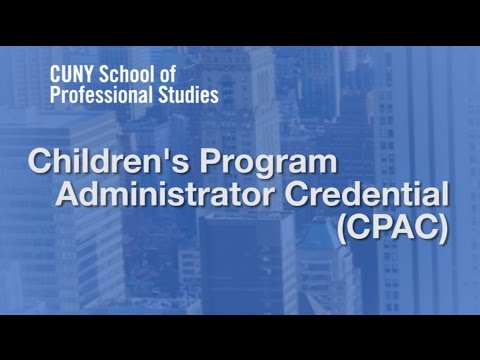 Children's Program Administrator Credential (CPAC)
