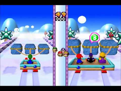 Nintendo 64 - Mario Party 3 - 1-vs-3 Mini-Game - Thwomp Pull