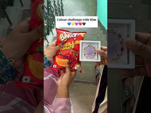 He Knows My Favourite Colours 🥹❤️ | Colour Challenge with Him #shorts #ytshorts #gift #surprise