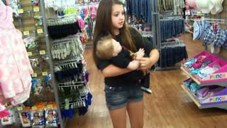 at walmart with Ella and Memphis
