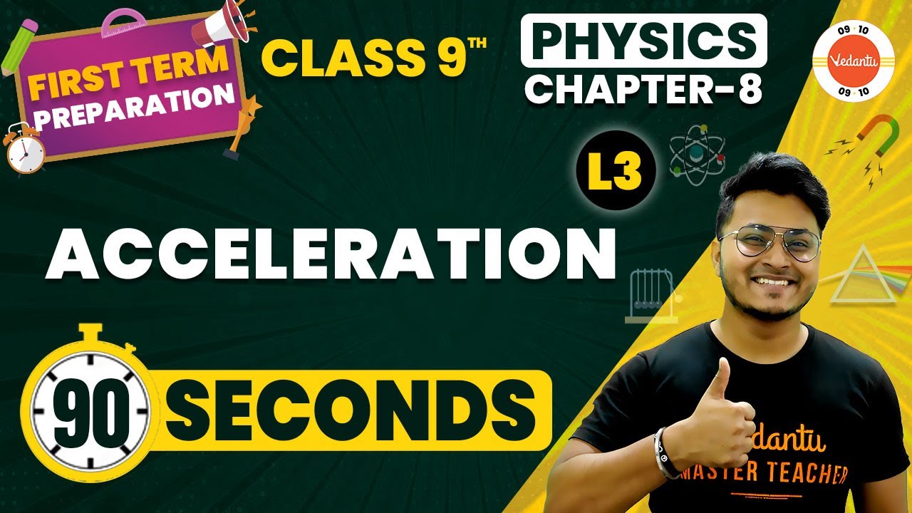 Acceleration One Shot in 90 Seconds | Motion Class 9 Science | NCERT Class 9 Physics Ch-8 #Cbse2024