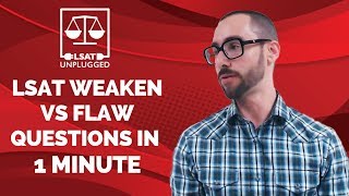 LSAT Weaken vs Flaw Questions in 1 Minute | Logical Reasoning