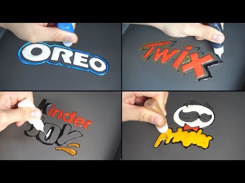 Snack Logo Pancake Art - Oreo, Twix, Kinder Joy, Pringles