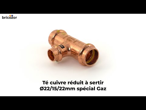 Té cuivre réduit à sertir spécial Gaz VIEGA