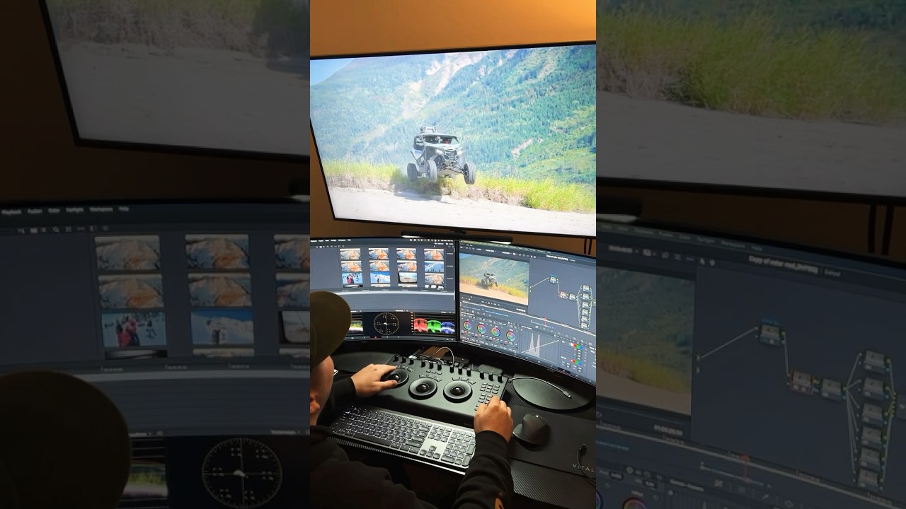 Messing around with our new DaVinci Resolve Micro Panel for colouring! #colour #reel #sidebyside