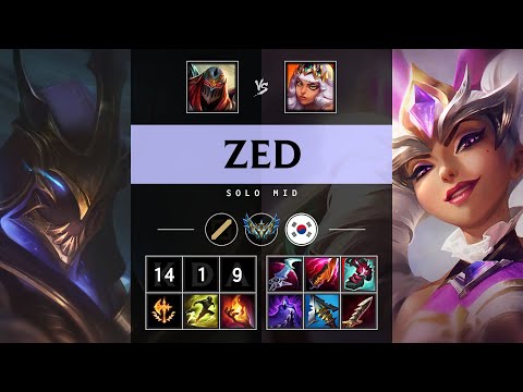 Zed Mid vs Qiyana - KR Challenger Patch 25.S1.3