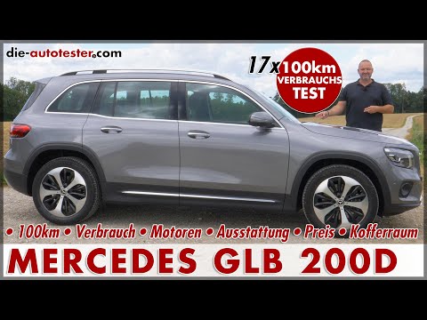 MERCEDES GLB 200 d 17 x 100 km Verbrauch 110 kW (150 PS) Test Fahren Ausstattung Preis 2020 Deutsch