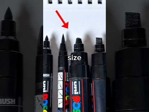 Drawing, But with EVERY Marker size… (#shorts)