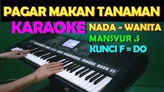 Download lagu PAGAR MAKAN TANAMAN - KARAOKE NADA WANITA | MANSYUR' S mp3