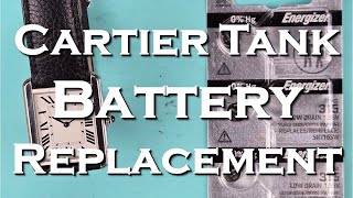 How To Replace A Watch Battery - Cartier Tank 3169