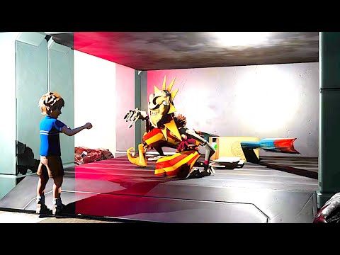 Gregory Jumpscares Sun and Crushes Him In Compactor Five Nights At Freddy's Security Breach