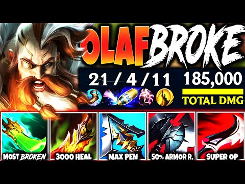 Meet the New 600+AD OLAF Duskblade Build: 21 KILLS and 185k+ TOTAL DMG 🔥 LoL Top Olaf s13 Gameplay