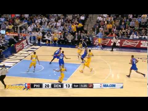 Javale McGee Crazy Block And Assist vs Sixers