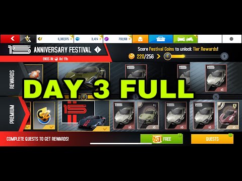 Asphalt 8, Lamborghini Sián FKP 37, Day 3 Full Festival Check Out