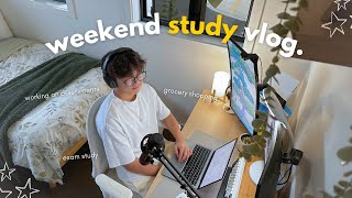 WEEKEND STUDY VLOG 🖇️🗒️// exam revision, english studies, history project, errands, markets + more!