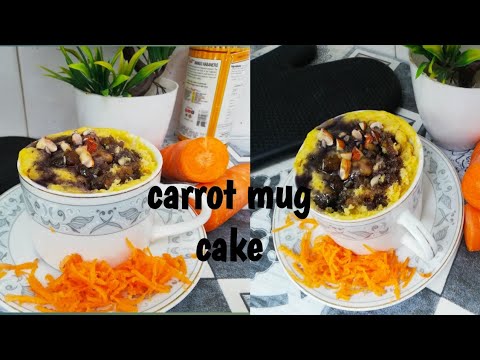 Carrot mug cake in 1 minute // Eggless carrot cake in microwave// #youtubeshorts #shorts