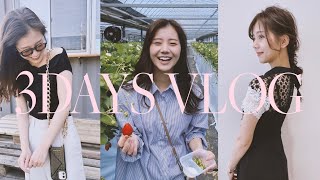 【vlog】今井美桜の３日間♡先輩の結婚式💐| いちご狩り🍓| カフェ | お仕事の日👩🏻‍💻etc...