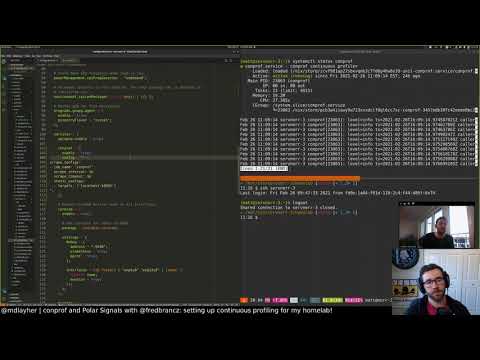 conprof and Polar Signals with @fredbrancz: setting up continuous profiling (February 27, 2021)
