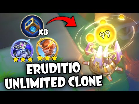 99 STACK ERUDITIO EASY STRATEGY TRICK !! X8 MIRROR DEVICE !! MAGIC CHESS GO GO BEST STRATEGY