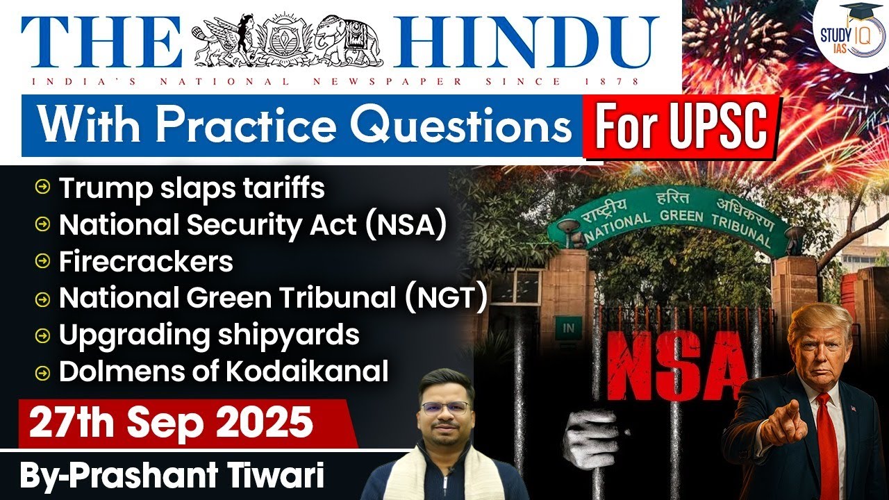 The Hindu Analysis | 27th September 2025 | The Hindu News Paper Today With Practice Questions