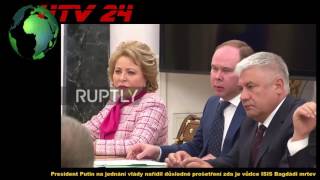 President Putin nařídil vládě důsledné vyšetření zda je Abu Bakr Bagdádi mrtvev.