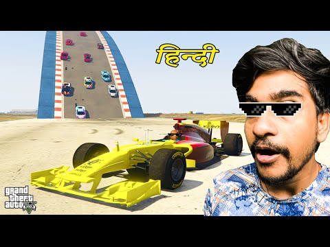 GTA-5 MOST HARDEST F1 CAR PARKOUR | WORLD BEST PARKOUR RACE EVER!!!  HINDI