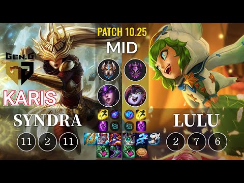 GEN Karis Syndra vs Lulu Mid - KR Patch 10.25