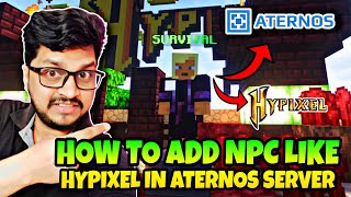 How To Add NPC Like Hypixel in Your Aternos Server | How to add NPC in Aternos Server | Znpc Plugin