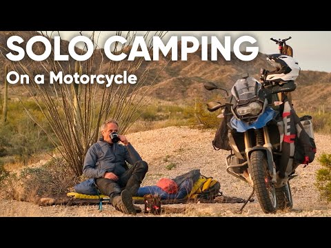 Motorcycle Camping Alone in the Desert