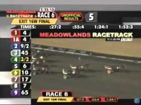 Mr Dennis ($60,200 EXIT 16W - FINAL ) Meadowlands Standardbred Race 6 ;Sat, Feb 23, 2013