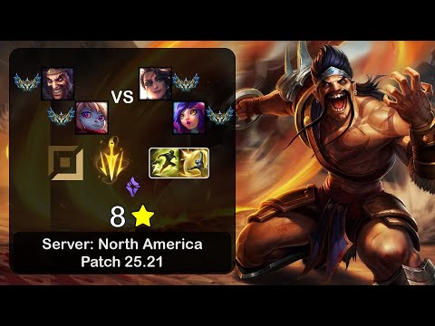 Draven ADC + Poppy vs Samira + Neeko - NA Challenger - Patch 25.21