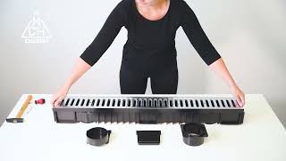 Venkovní žlab s plastovou mřížkou 130x105x1000mm