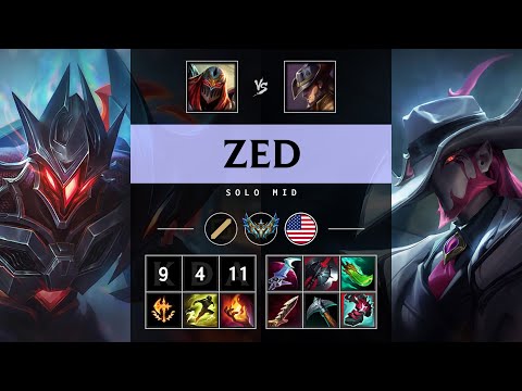 Zed Mid vs Twisted Fate - NA Challenger Patch 25.14